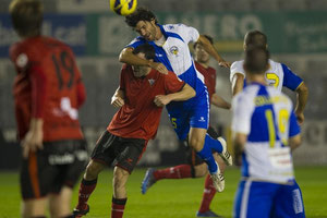 Díaz de Cerio, en un lance del encuentro ante el Sabadell.