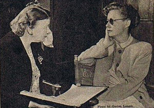 "Getting along" included picking up a Norwegian accent for I Remember Mama. Here she studies with Judith Sater