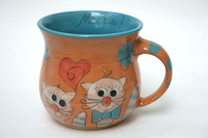 Tasse mit Katzendekor 15,- € / Artikel - Nr. 1308