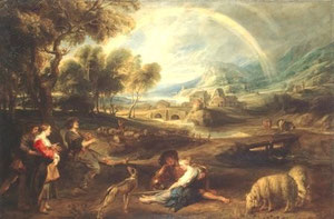 PIETER PAUL RUBENS - Landscape with Rainbow (1632-1635)