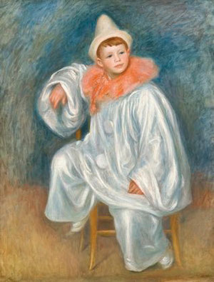 PIERRE AUGUSTE RENOIR - The white Pierrot