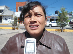Elvira Gómez, vecina de la colonia Zapotlan de Allende