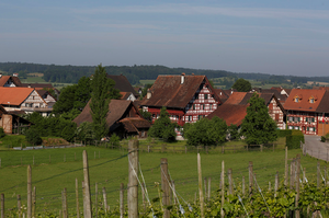 Ansicht Hirschen-Ensemble Oberstammheim mit Gasthof zum Hirschen