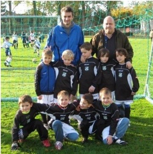 F3 Jugend - Jan Mathies, Laurin, Paul, Lukas, Felix, Dennis, Luca, Adrian und Nicolas mit Holger Bechtold und Thomas Radermacher