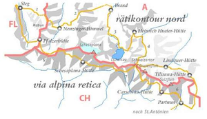Rätikontour Süd = via alpina retica