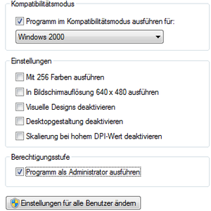 Kompatibilitätsmodus