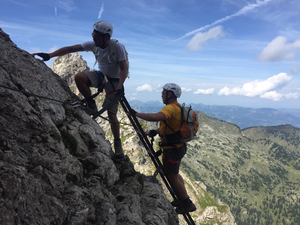 Hindelanger Klettersteig, Klettersteig am Nebelhorn