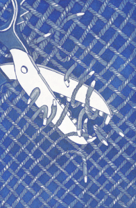 Fingerschere,2026 / Linienätzung und Aquatinta auf Büttenpapier / 24,5x16,5  (42x29,7) cm / Auflage 5