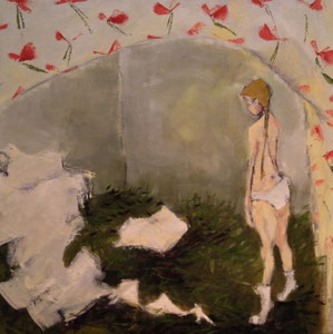 Tip Toe Dream, oil on canvas 2' X 2', 2015, $400