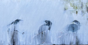 Christmas Tree Time, acrylic on plywood, 48" X 25 1/2", 2022, $975