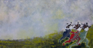 The Three Oskars, oil on canvas, 2' 1" X 4', 2012 (sold)