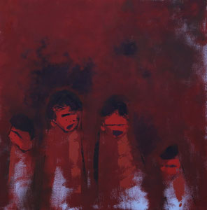 La Familia, oil on canvas, 2' 1" X 2' 1", 2012, $275