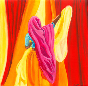 artiste peintre tableau huile petit format cadeau