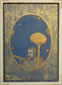 Il Principe di Salina               27 x 37 x 2 cm. pigmenti lacche e smalto oro su intonaco a colla 2007
