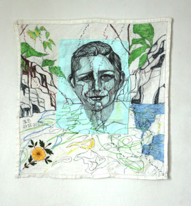 Technique mixte, 43 x 43 cm .