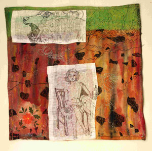 Technique mixte , 43 X 43 cm.