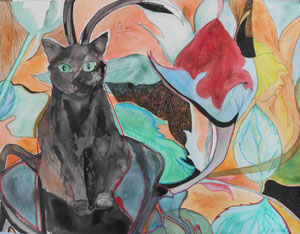 Technique mixte , 60 x 80 cm .