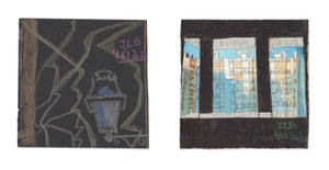Diptyque technique mixte 10x10 cm
