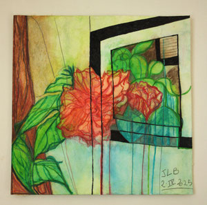 Technique mixte , 23 x 23 cm .