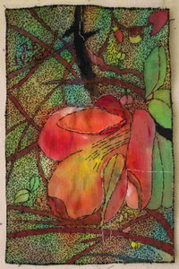 Technique mixte, 23,5 x 33,5 cm.