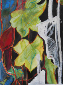 Technique mixte , 57 X 76 cm .