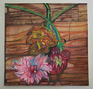 Technique mixte , 20 X 20 cm .