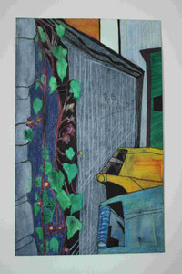 Technique mixte, 23 X 30,5 cm .