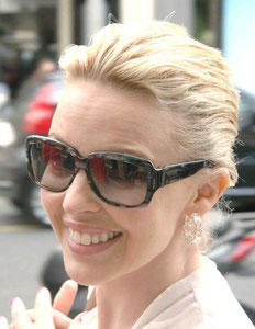 Kylie Minogue out in London UK