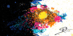 Sarah Esslinger-Dahlmann, Der Raum zwischen Licht und Dunkelheit, Juni 2013, 100 x 50 cm, Acrylfarbe, Mischtechnik auf Leinwand