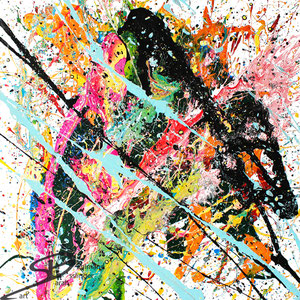 Sarah Esslinger-Dahlmann, That's me, Mai 2020, 100 x 100 cm, Acrylfarbe, Mischtechnik auf Leinwand
