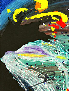 Sarah Esslinger-Dahlmann, Albtraum, September 2007, 30 x 40 cm, Acrylfarbe auf Karton