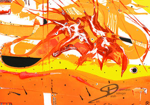 Sarah Esslinger-Dahlmann, Der Impuls, Juli 2010, 100 x 70 cm, Mischtechnik auf Leinwand