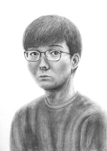 R.Eさん作　自画像デッサン