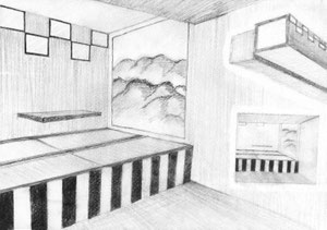 Y.Fさん作　イメージ構成（建築系）デッサン