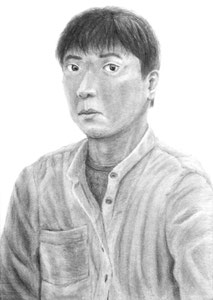T.Hさん作　自画像デッサン