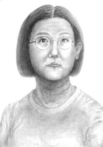 R.Tさん作　自画像デッサン