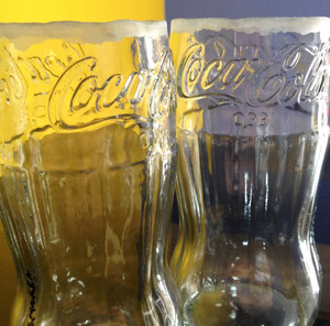 BCC - boccale derivante da bottiglina 33cl di coca cola - visione completa laterale