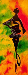 Choreography - Original: Acryl auf Hartfaser, 48x125 cm, 850 € • Druck auf Leinwand : 160 €