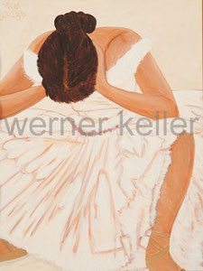 Ballerina II - Original: Öl auf Karton, 23x32 cm