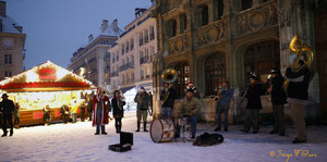 Fanfare au Marché de Noël - Noël 2010 - Rouen - Seine Maritime - Haute Normandie - France