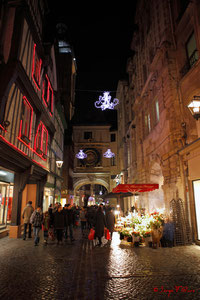 Rue du Gros Horloge - Noël 2011 - Rouen - Seine Maritime - Haute Normandie - France