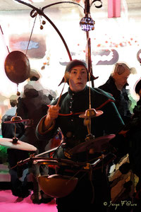 Madame et Monsieur Sapin (Compagnie SDF) - Marché de Noël sur le parvis de la Cathédrale - Rouen - France - Décembre 2011