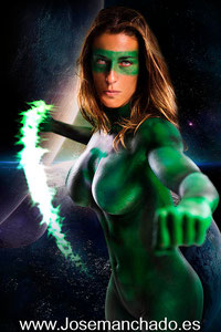 green lantern bodypaint, linterna verde bodypaint, fotografo cosplay. fotografo cosplay madrid, book cosplay, greent lantern hot, green lantern sexy
