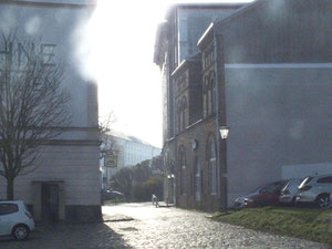 Schmale Gasse im Bereich der Oder