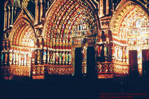 Kathedrale von Amiens, Westportale farbrekonstruiert