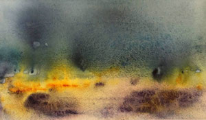 "Ginder" nazomer-10, 2023/ Aquarelle on aquarelle paper / 22x12.5cm
