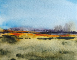 "Ginder" nazomer-5, 2023/ Aquarelle on aquarelle paper / 16x12.5cm