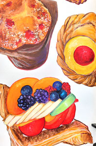 Detail of Mural for O'Brien's Bakery in San Diego