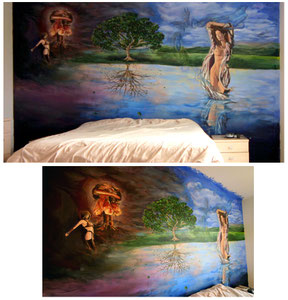 Mural for private residence.