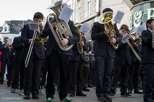 Irlande, Comté du Connemara, Galway, parade de la St-Patrick, fanfare